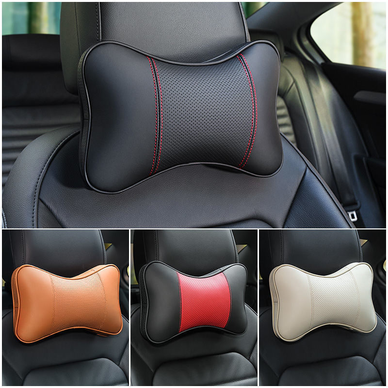 車のヘッドレストの腰の背もたれのクッションのペアの車の用品の内装の大全は必ず首の枕の車の真皮の四季通用を保護します。|undefined