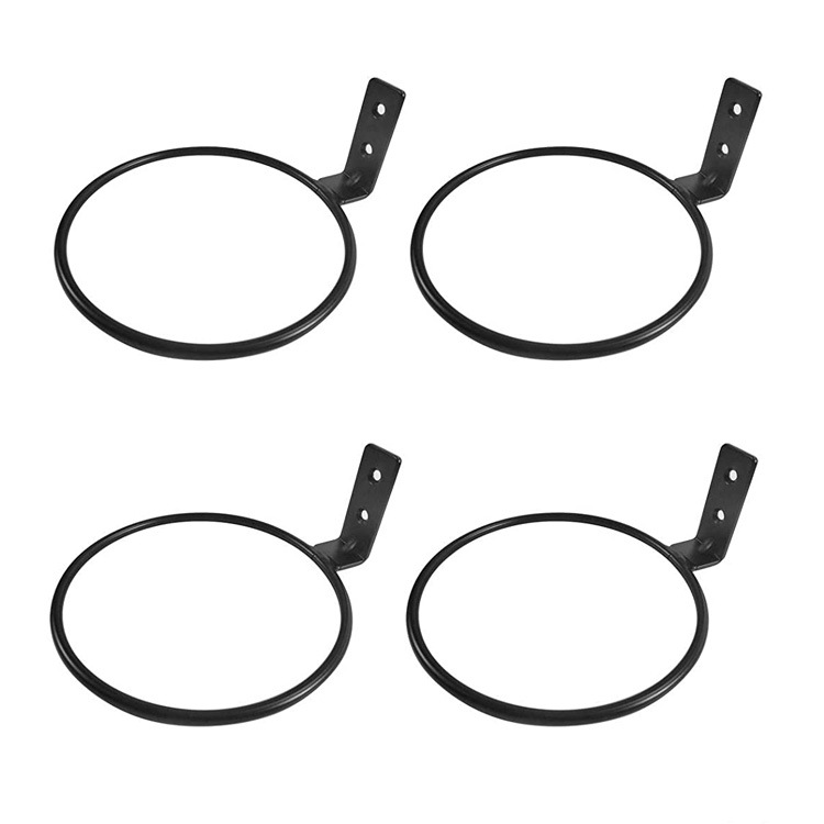 Circular ring iron ring wall-mounted flower pot holder flower basket hook tray fixed ring wreath buckle flower pot holder