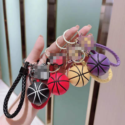 Personalized Basketball Keychain Creative PVC Soft Rubber Basketball Star Car Key Bag Hanging Couple's Small Gifts