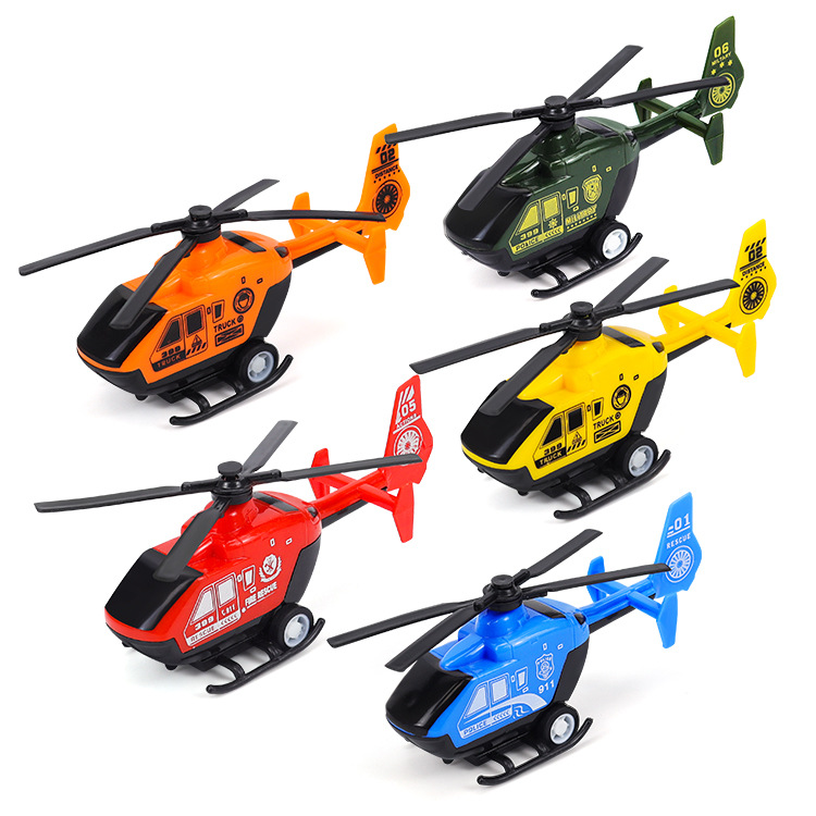 Wholesale children's toy aircraft simulation mini pull back helicopter toy decoration gift stall hot sale