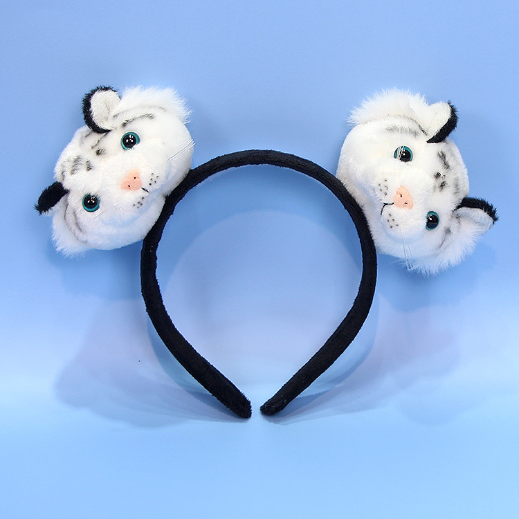 Tiger Doll Hairband Year of the Tiger Performance Tiger Ear Headwear Hairpin Cute Cartoon Animal Tiger Headband