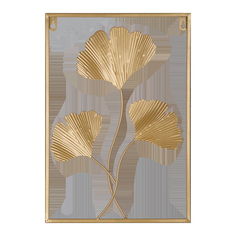 Wrought Iron Leaf Wall Hanging Sofa TV Series Background Wall Entrance Room Wall Hanging Modern Living Room Wall Decoration