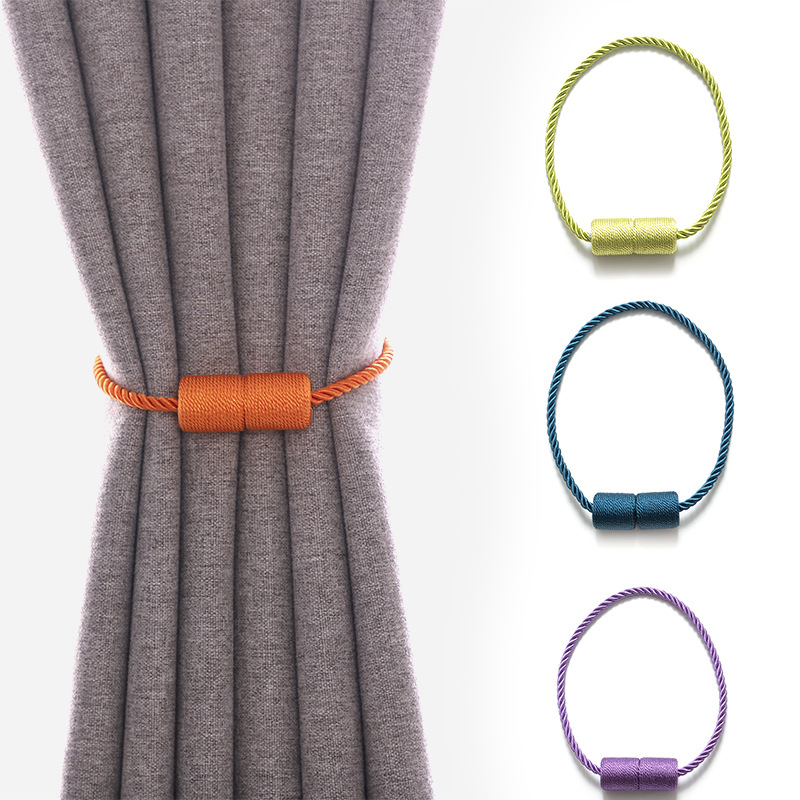 Cross-border supply simple Nordic style punch-free installation-free cylindrical curtain magnetic buckle curtain strap curtain buckle