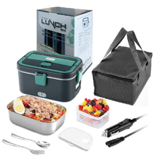 Household Car Electric Lunch Box Stainless Steel Lunch Box Self-heating Insulation Lunch Box Portable Heating Lunch Box for Office workers
