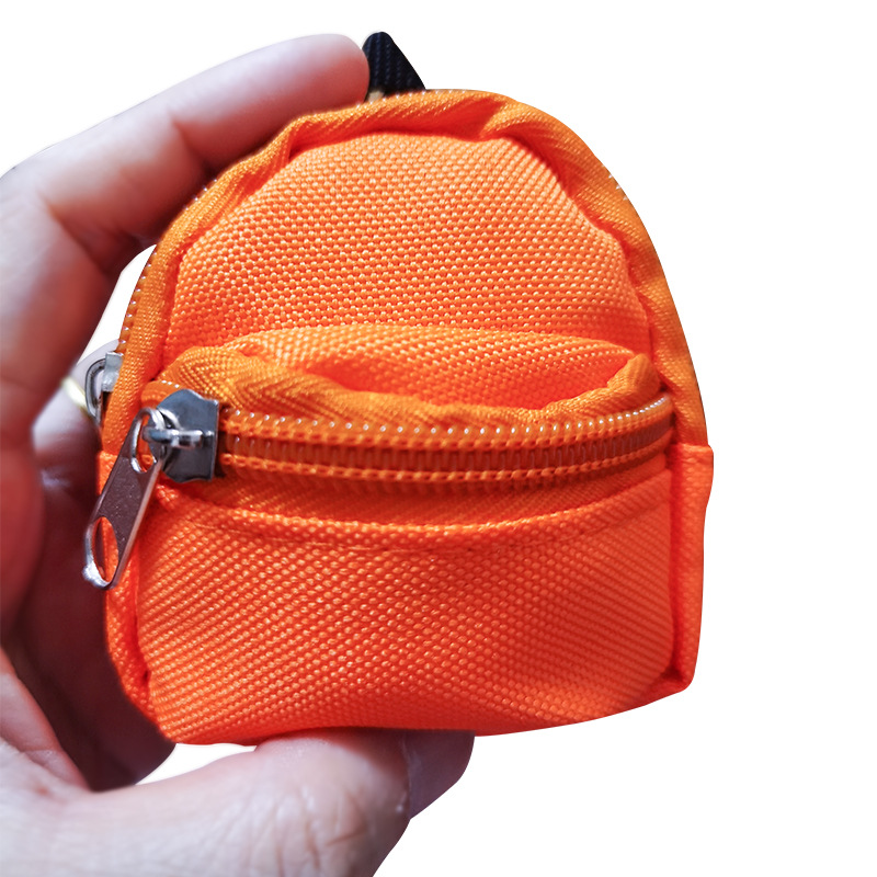 Toy doll canvas small bag small bu Backpack 6 bjd double zipper change canvas bag 8X7cm
