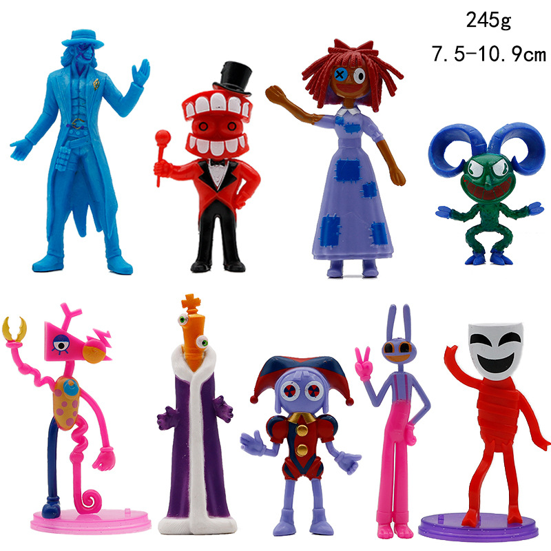 Cross-border magic digital circus hand-made model rabbit clown doll cartoon peripheral cake decoration