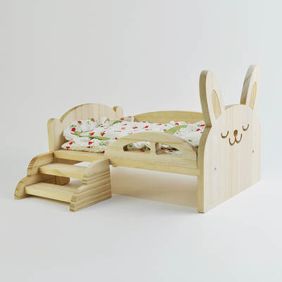 Cross-border independent station toy bed BJD doll bed pet bed four seasons universal Wooden bed