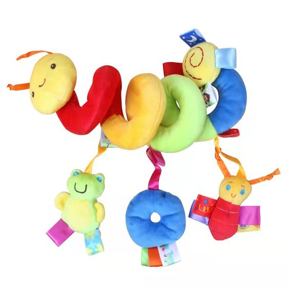 Baby Car Hanging Bed Hanging Cartoon Bee Bed Winding Color Label Plush Toy