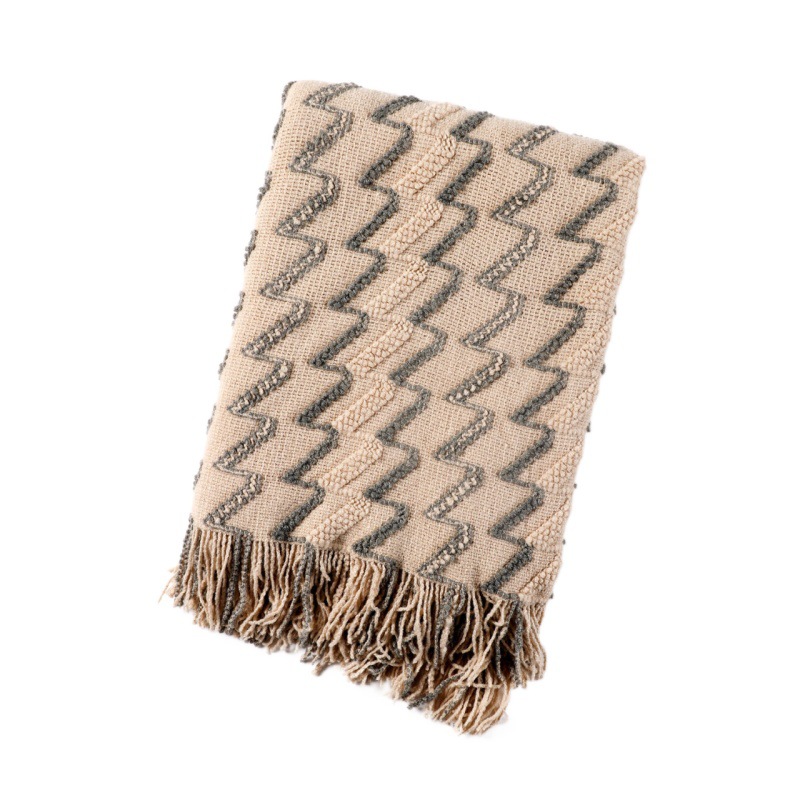 Sofa Blanket Knitted Blanket Nordic Sofa Towel Cover Cloth Tassel Wool Blanket Air Conditioning Blanket Nap Blanket Bed End Blanket