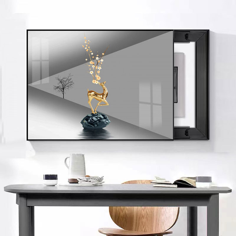 Push-pull Light Luxury Meter Box Decorative Painting Modern Simple Distribution Box Restaurant Punch-free Switch Box Blocking Painting