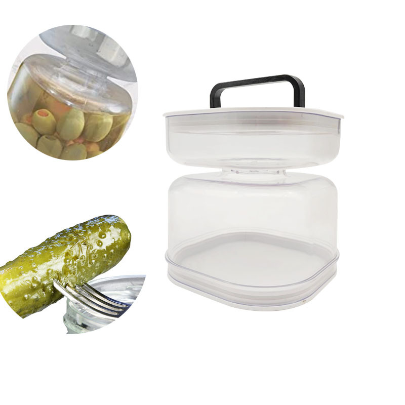 Трансграничная новая кухонная сухая и влажная сепарация Pickle Jar сухой и влажный дозатор песочные часы Jar пластиковый контейнер
