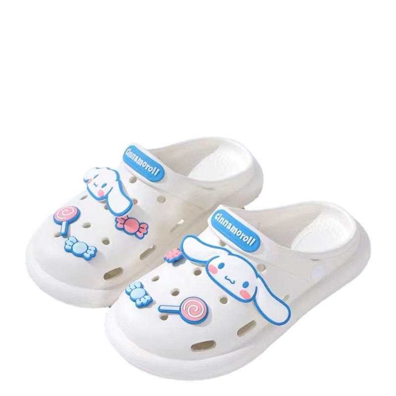 Yugui dog hole shoes women's summer outdoor indoor home thick bottom shit feeling closed toe slippers women's summer non-slip