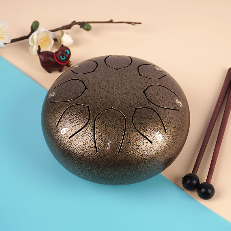 Full syllable ethereal drum 6 inch 8 tone Lotus drum steel tongue drum worry-free drum children Enlightenment percussion instrument source factory