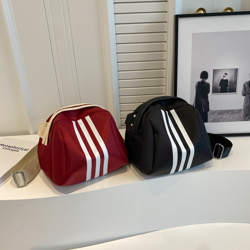 Summer striped nylon cloth turtle bag shell bag trendy crossbody bag casual large capacity casual trendy small bag