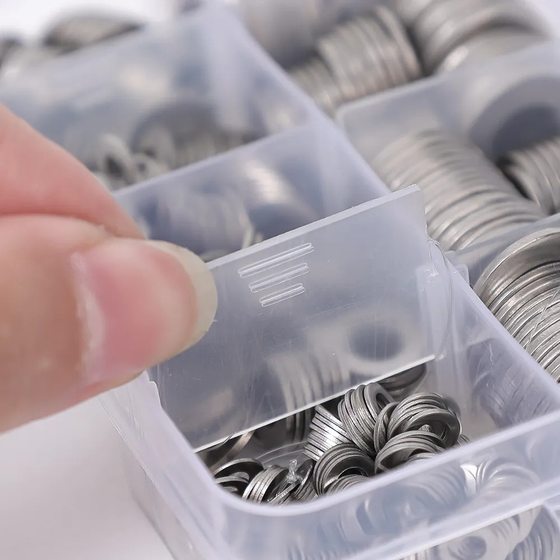 304 stainless steel gasket 580pcs boxed washer stainless steel flat pad M2-M12 metal screw meson combination