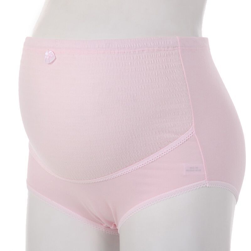New Pregnant Women's Underwear Cotton High Waist Abdomen-supporting Underwear Adjustable Bark Pleated Shorts Breathable Plus Size Pregnant Women's Pants