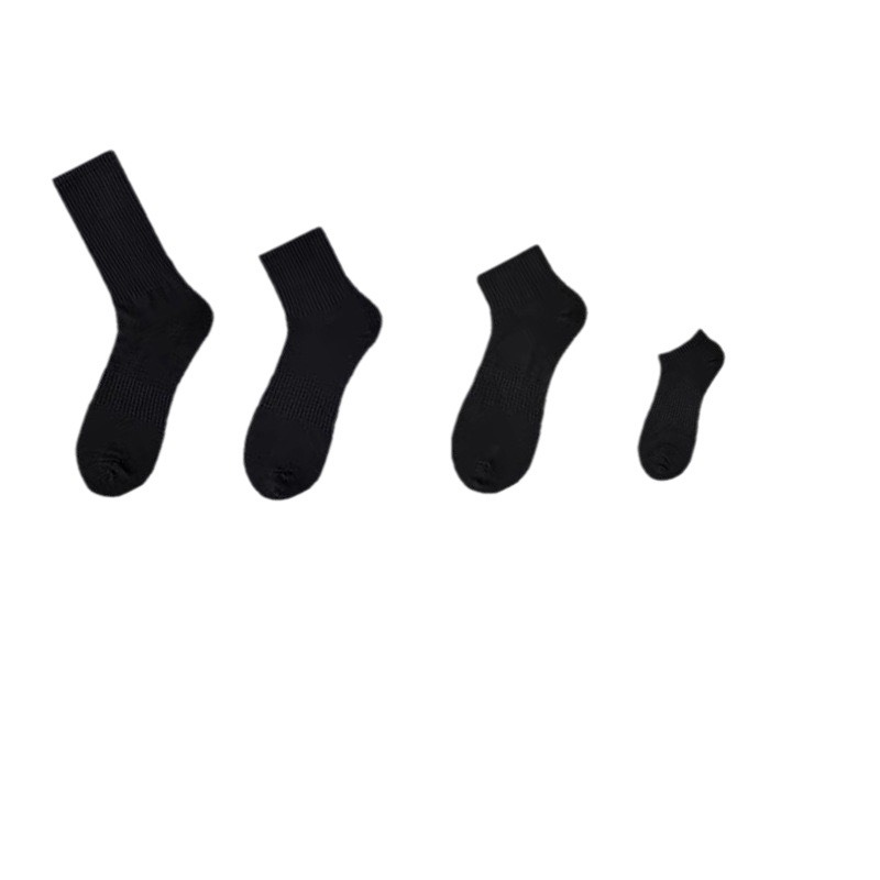 Socks Summer Mid-tube Socks Men's Sweat-absorbent Sports Socks Zhuji Short Socks Thin Breathable Mesh Shallow-vat Boat Socks