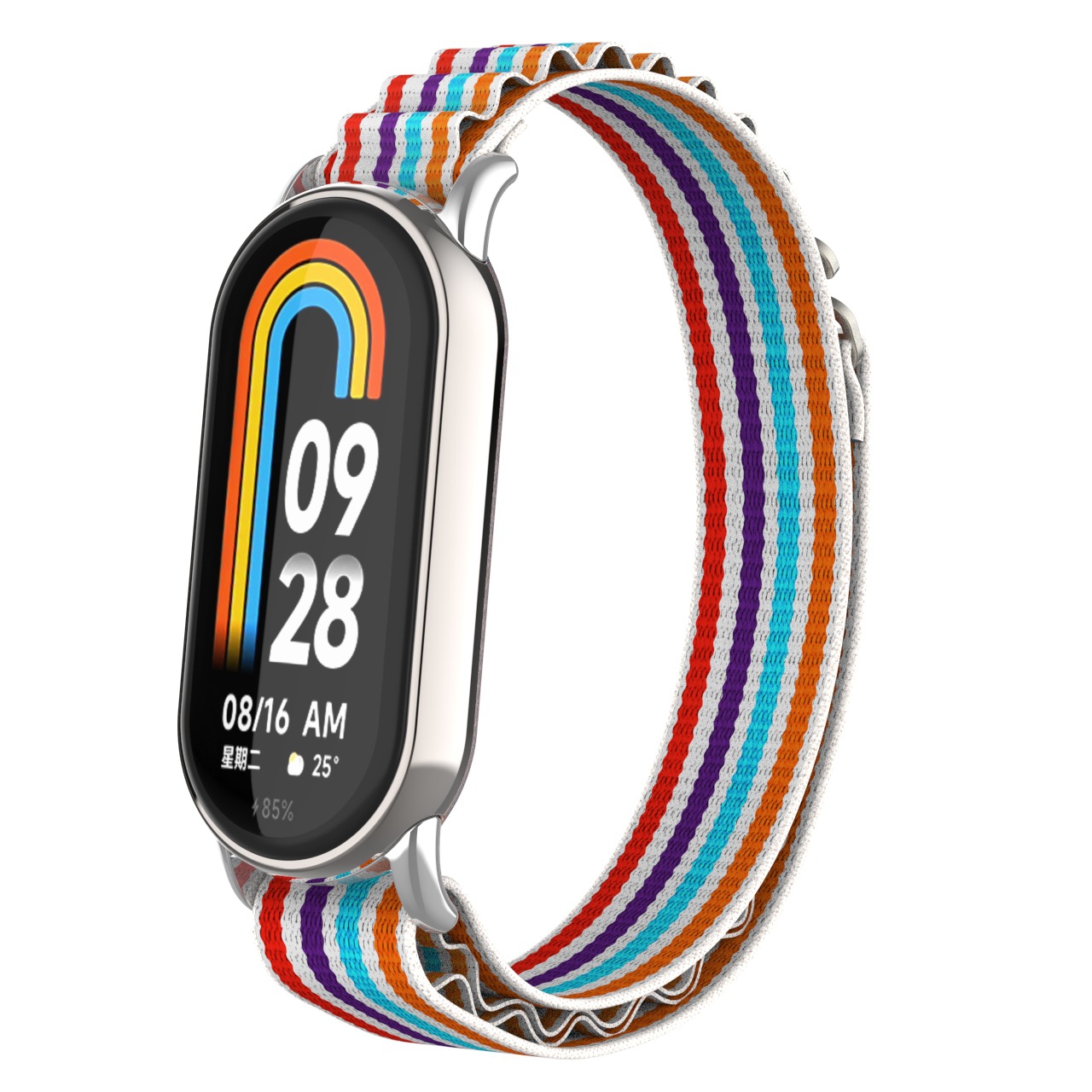 For Xiaomi bracelet 8/9 strap mi band8 alpine nylon metal head grain loop casual replacement wristband