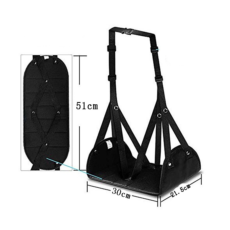 Office foot rest hammock aircraft foot hammock foot rest mat foot hanging travel office portable foot hanger pedal wholesale