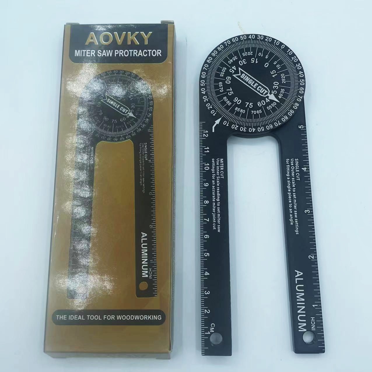 360 horizontal angle gauge aluminum alloy measuring angle gauge woodworking angle cutting locator DIY angle ruler goniometer