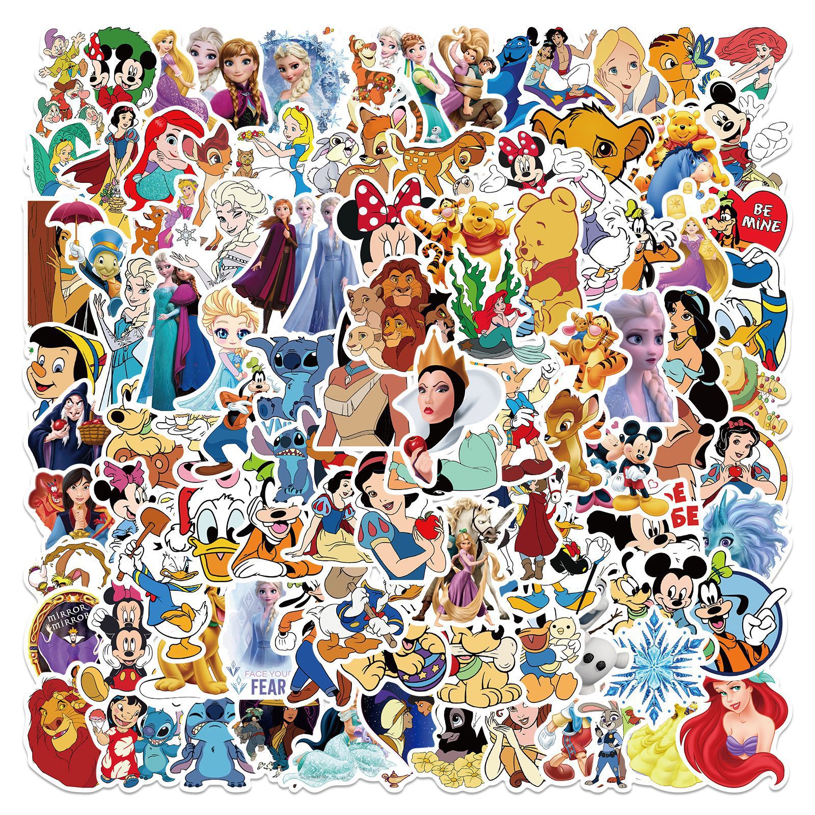 100 cartoon character collection graffiti stickers to decorate suitcases, laptops and mobile phone cases diy stickers