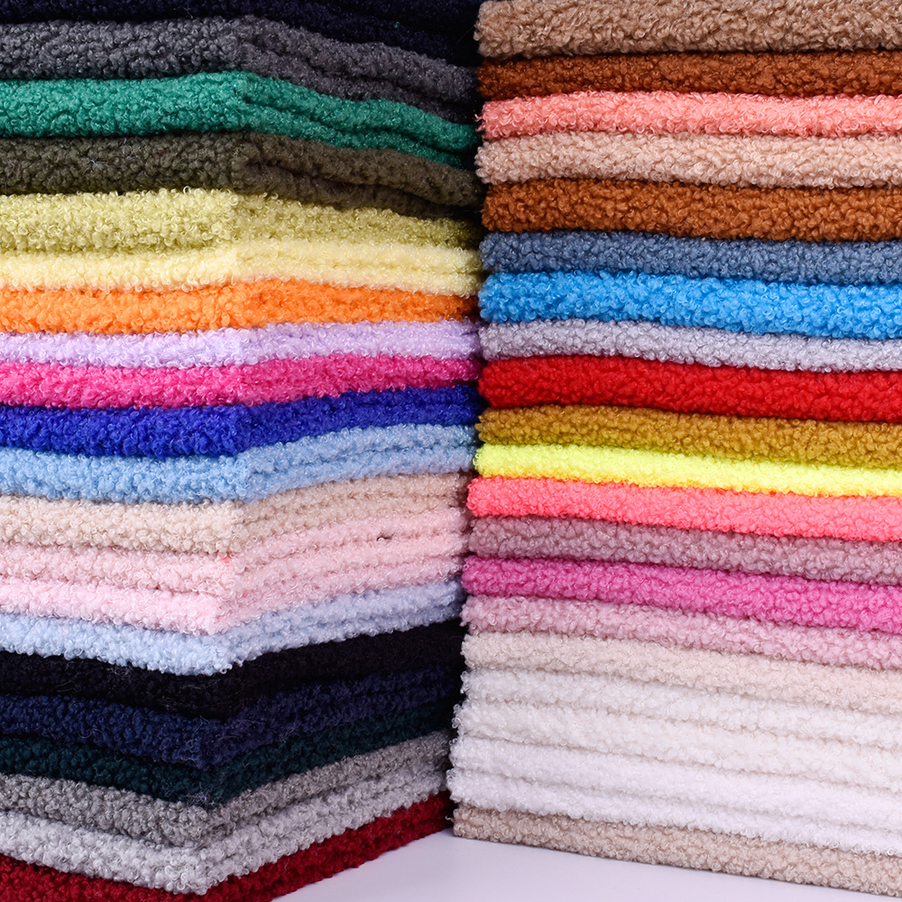 Spot thickened Teddy velvet small particles circle velvet sofa pillow toy fabric Teddy velvet fabric