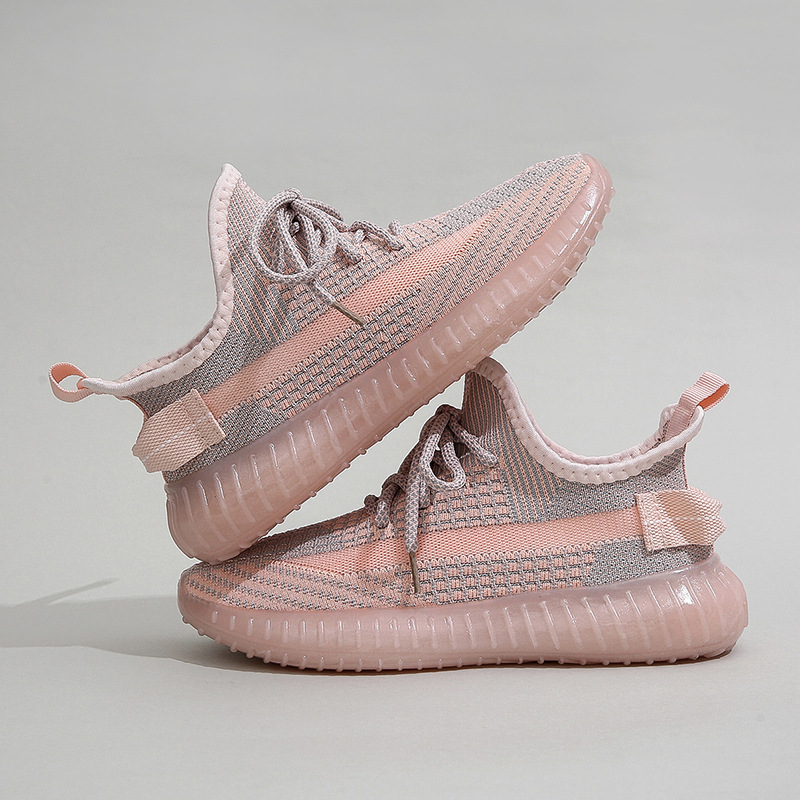Summer fly-through woven coconut shoes 350 supply wholesale men's and Women's Fly-through woven shoe cover top quality couple sports shoes