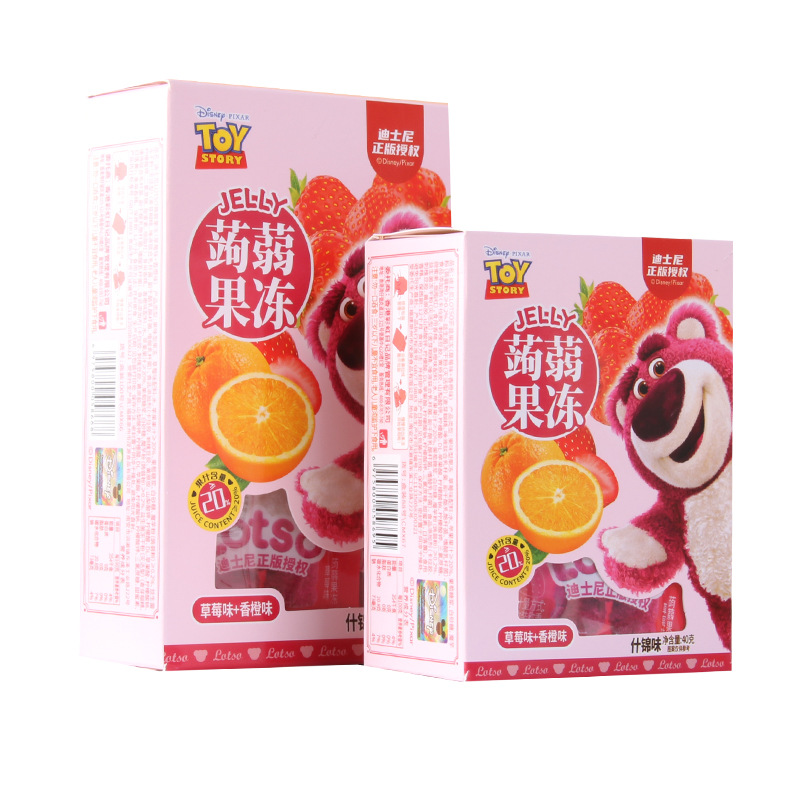 Dishi strawberry bear jelly strawberry orange flavor double flavor juice jelly absorbent pudding casual snack