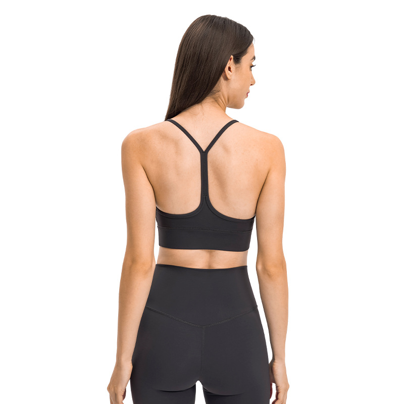 A generation of naked touching words beautiful back sports underwear women's shockproof gathered running exercise fitness yoga bra
