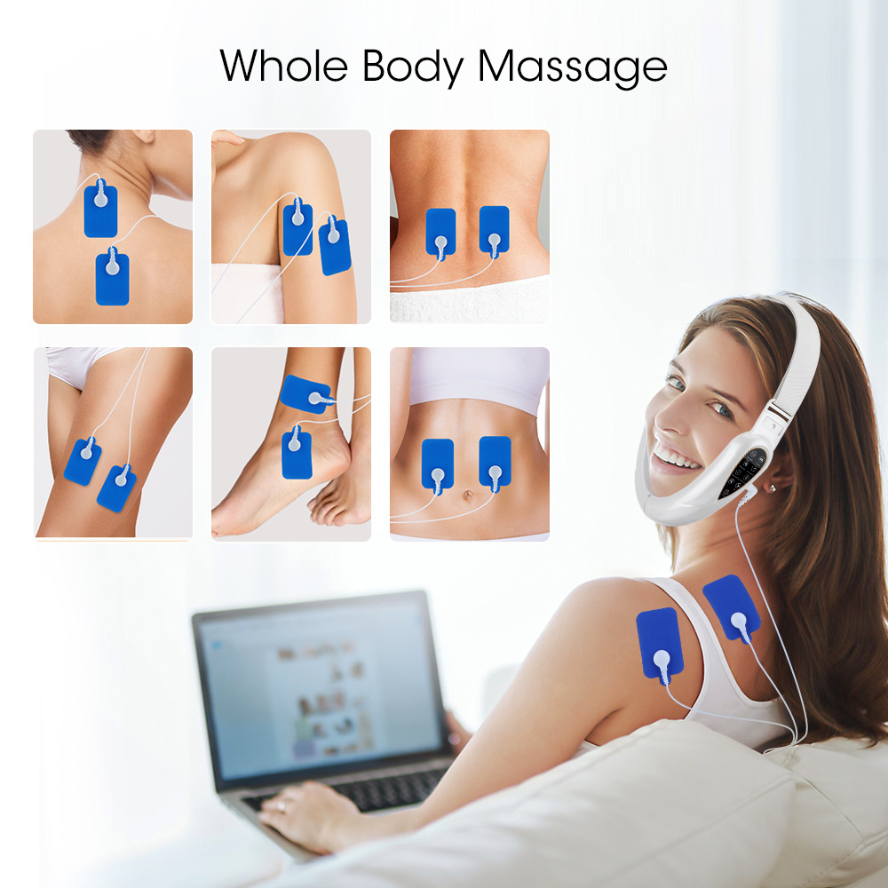 Micro-current face-lifting instrument Facial V-shaped face-lifting instrument Facial massage lifting and tightening beauty instrument Multifunctional face-lifting instrument