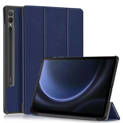 Factory applicable Samsung Tab S9 FE Plus 12.4 X610 tablet leather case X616 tri-fold protective case