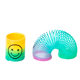 Mini smiling face rainbow ring children's cartoon spring ring folding ring magic kindergarten activities small gifts 2 yuan play
