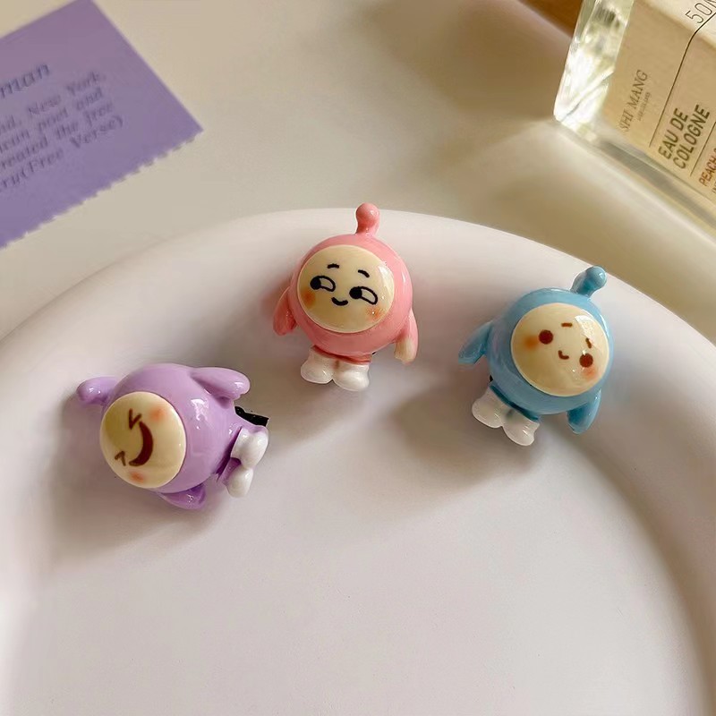 Cute Egg Hairpin Doll Cartoon Hairpin Bangs Side Clip Mini Strange Hairpin Funny Headwear