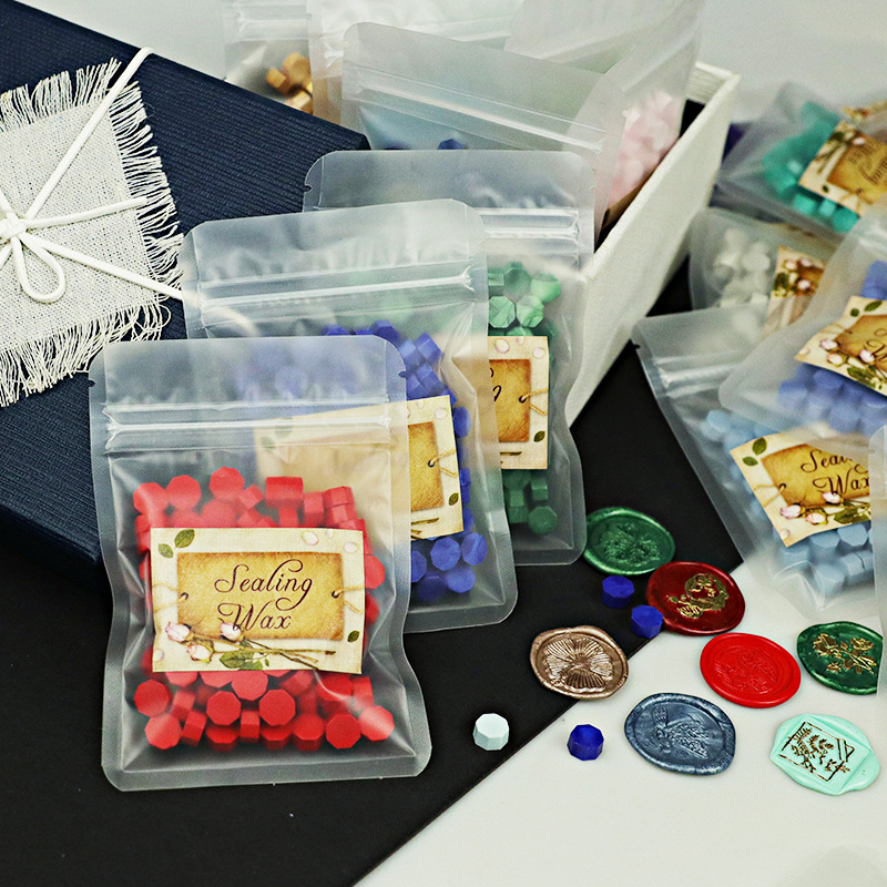Yaqi octagonal fire paint seal wax grain small bag fire seal paint wax grain 100 grain sealing wax 131 color