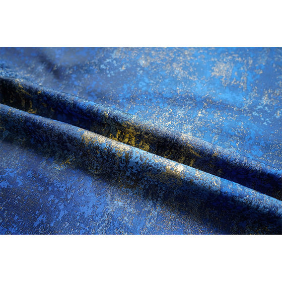 Gold-plated ink-sensitive classic dark blue yarn-dyed fabric women's autumn and winter shoes vintage top heavy-duty bouquet packaging cloth