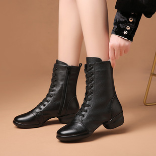 7222 Kanghua Dance Boots High Bang Soft Sole Women's Square Dance Boots with Inner Height Warm Show Shoes