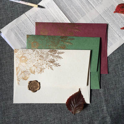 European-style No. 3 Thickened Bronzing Special Paper Pearl Paper Envelope High-grade Gift Packaging Envelope Wedding Invitation Letter