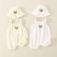 Newborn baby boys and girls summer thin strap boneless cotton gauze one-piece romper super cute western style romper