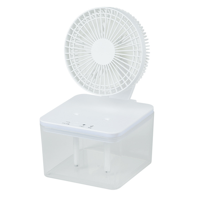 Smart Desktop 6-inch cooling fan air cooler 4L large capacity double spray refrigeration humidifier lamp water-cooled electric fan