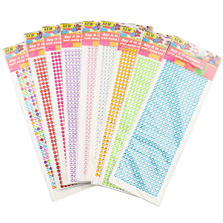 DIY photo album decorative diamond stickers car Diamond stickers acrylic colored diamond stickers crystal colored diamond decorative stickers