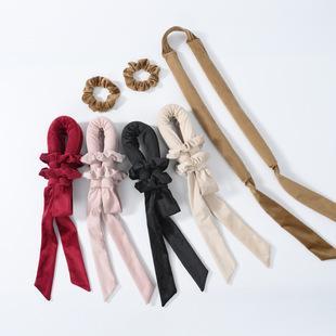 2023 Amazon bow coil hair stick lazy double cut curly hair artifact does not hurt hair rubber non-thermal curling stick