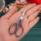 Lin Taizuo DIY handmade small scissors special paper-cut gold scissors stainless steel tea bag window flower auspicious cloud scissors