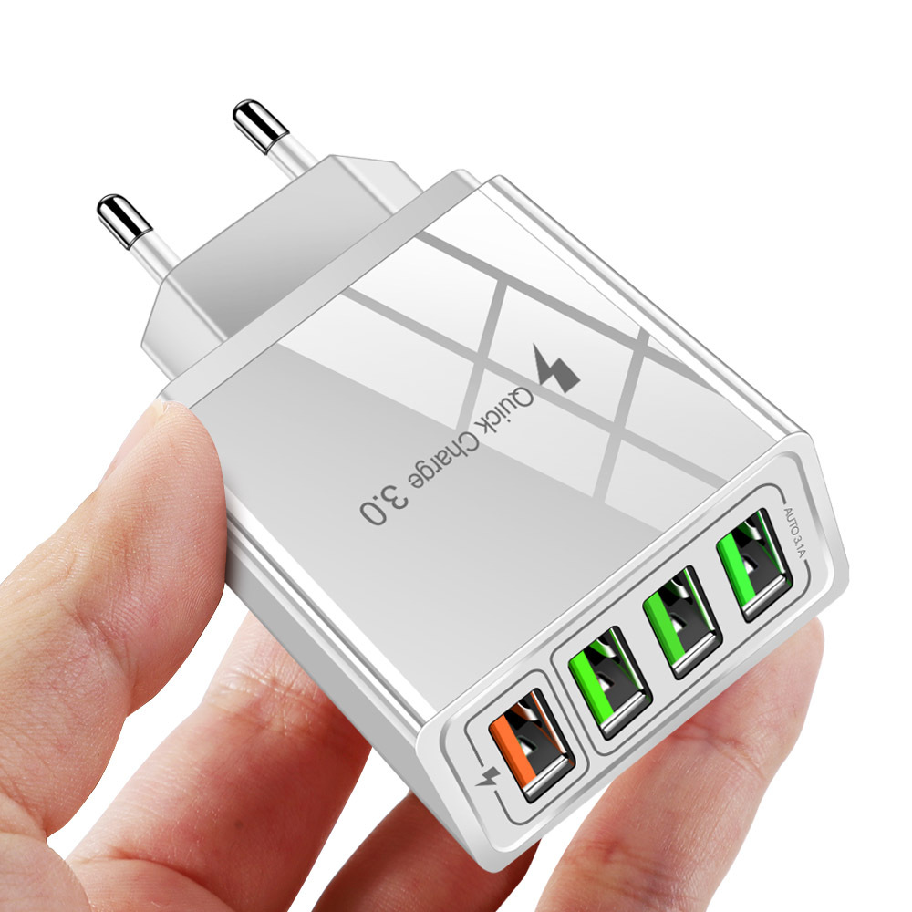 45W QC3.04 fast charging mobile phone charger 4USB European regulations US regulations British regulations charging head travel charge wholesale