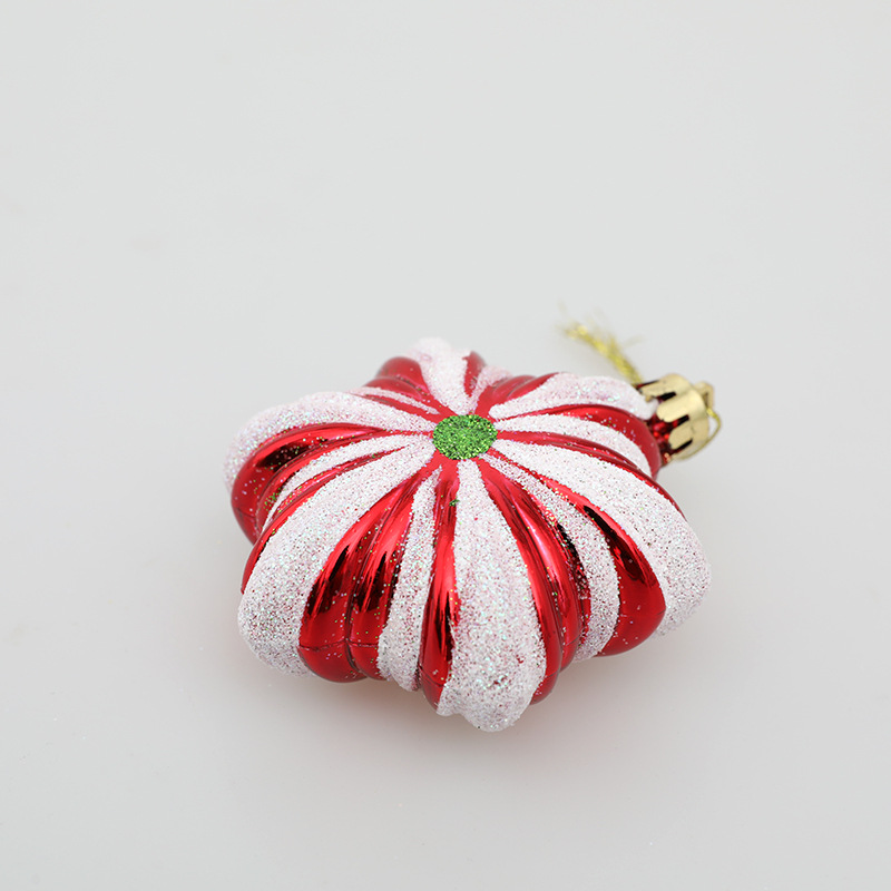 Cross-border New Painted Pumpkin Hexagon Star Pendant Christmas Tree Pendant Electroplating Painted Star Decoration Box 6