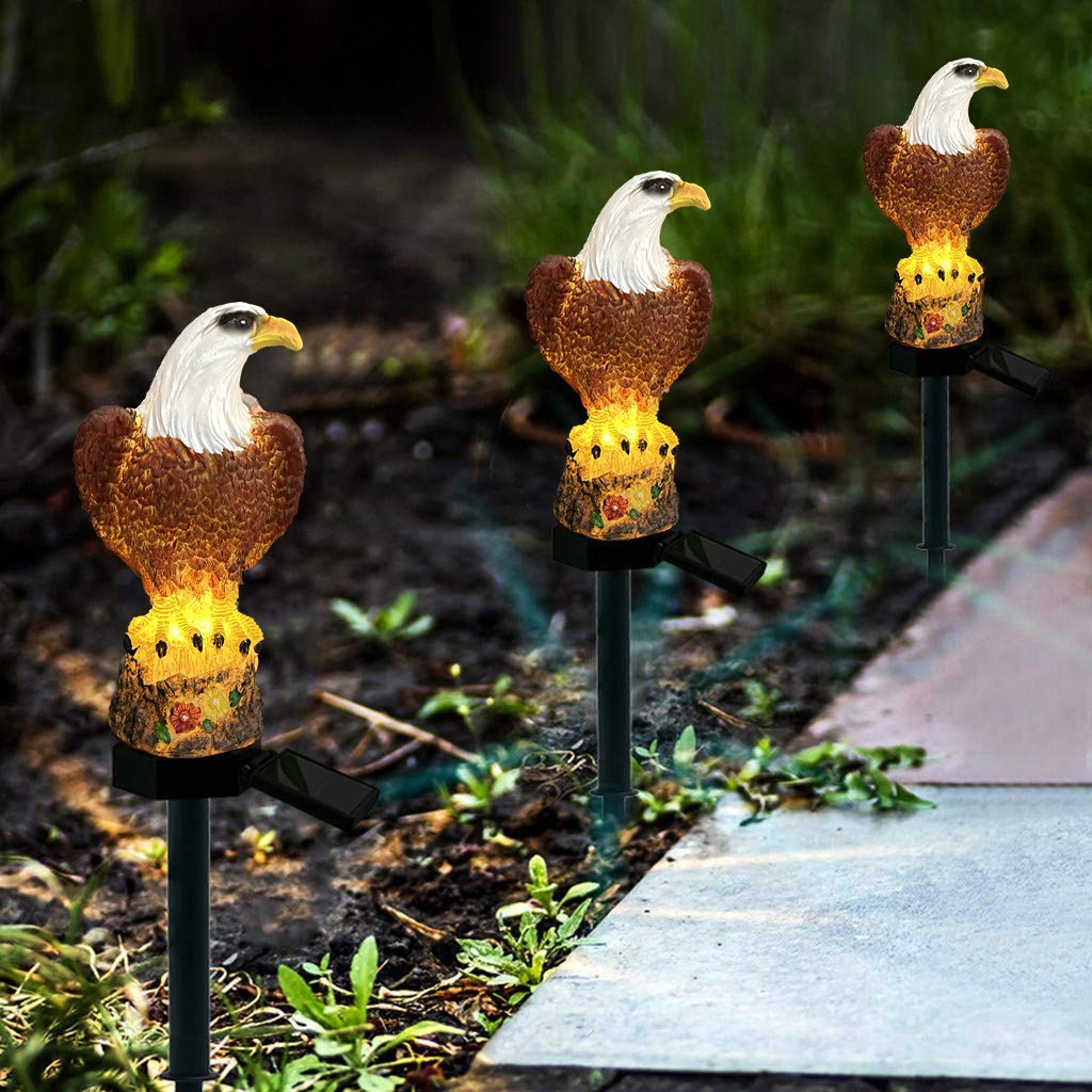 Hot sale solar resin Eagle lawn lamp outdoor waterproof garden ground lamp garden decoration landscape lamp