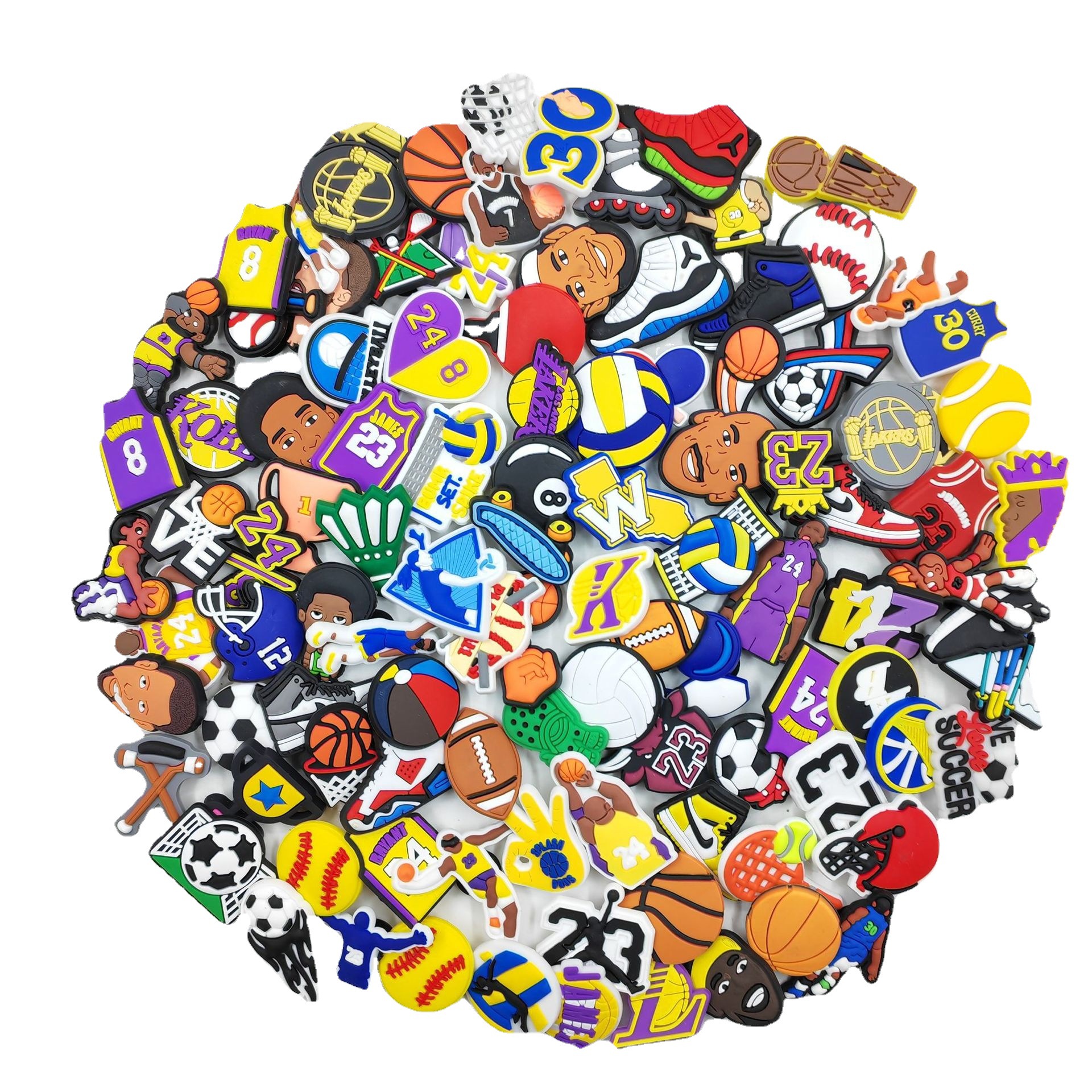 New 100 NBA Sports Shoes Flower Hole Shoes Shoes Flower Buckle Shoes Decorative diyDIY Accessories croc Shoes Flower