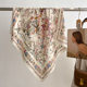 Artistic Fresh Style Floral Fashion Cotton and Linen Scarf Women's Winter Warm Neck Decorative Scarf Professional Shawl Square Scarf