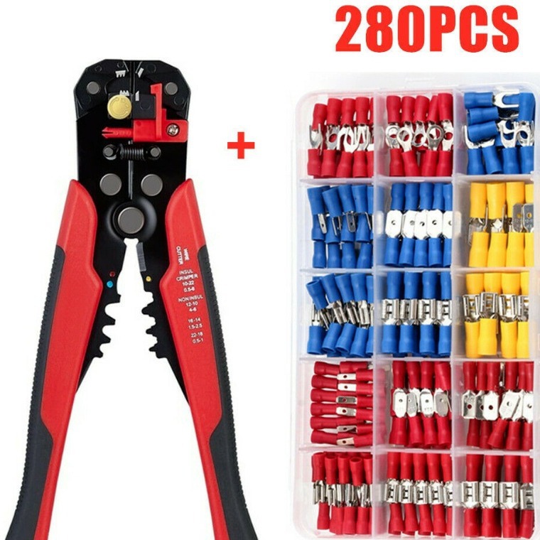 Cross-border e-commerce supply 280PCs cold-pressed terminal box + wire stripper set connector Amazon