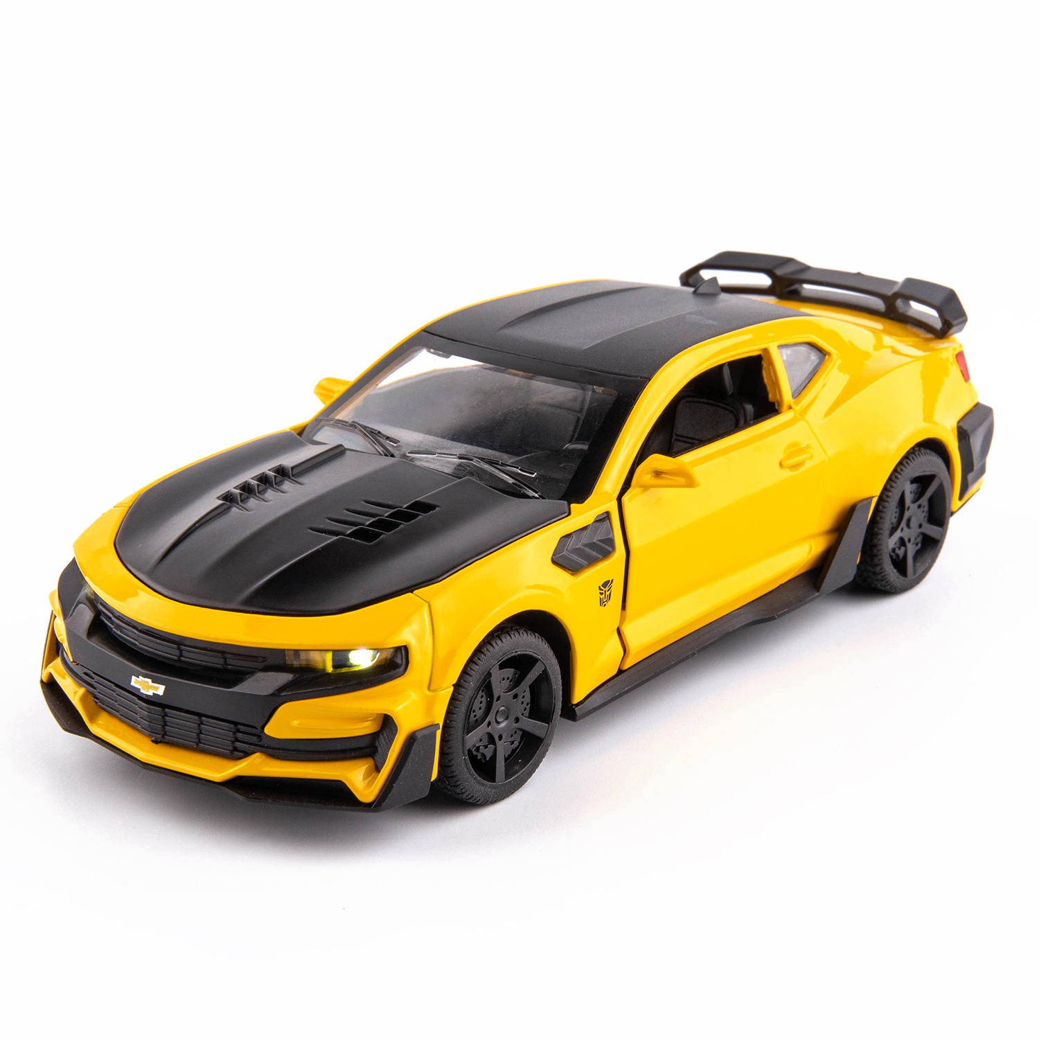 (Boxed) Simulation 1: 32 Skyhawk Chevy Blue Camaro Alloy Sports Car Model Ornaments Shake Voice Recommended 1