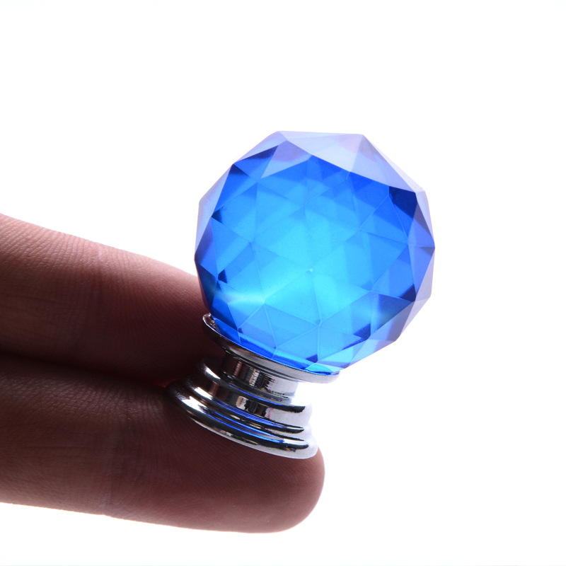 Wholesale Factory Colorful Crystal Drawer Door Handle Kitchen Bedroom Living Room Villa Warehouse Minimalist Design